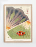 raw wood framed Great Barrier Reef Anemones Vintage Illustrations Wall Art Print